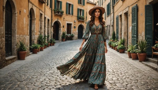 Robe longue bohème italienne : l'élégance à la française